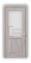 Дверь из массива сосны ECO 4212, покрытие - белый воск, остекленная - превью фото 1