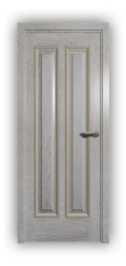 Дверь Velmi 05-701, цвет патина белая с золотом, глухая - фото 1
