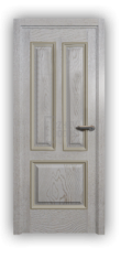 Дверь Velmi 08-701, цвет патина белая с золотом, глухая