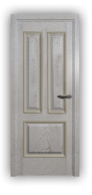 Дверь Velmi 08-701, цвет патина белая с золотом, глухая - фото 1