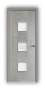 Дверь Standart 070, цвет дуб платиновый, остекленная - превью фото 1