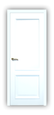 Дверь Velmi 01-603, цвет эмаль белая, остекленная - фото 1