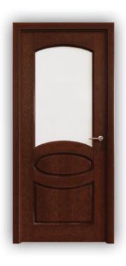Дверь Classic 713, цвет сапели, остекленная - фото 1