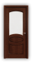 Дверь Classic 713, цвет сапели, остекленная - превью фото 1