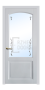 Дверь Neoclassic 853, цвет белая эмаль, остекленная - превью фото 1