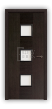 Дверь Standart 075, цвет венге, остекленная - фото 1