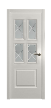 Дверь Velmi 07-603, цвет белая эмаль, остекленная - фото 1