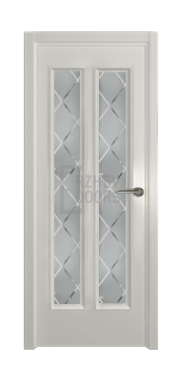 Дверь Velmi 05-603, цвет белая эмаль, остекленная - фото 1