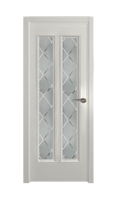 Дверь Velmi 05-603, цвет белая эмаль, остекленная