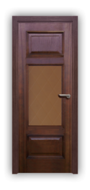 Дверь Velmi 03-221, цвет сапели, остекленная - фото 1