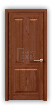 Дверь из массива сосны ECO 4323, покрытие - светло-коричневый лак, глухая - фото 1