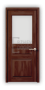 Дверь из массива сосны ECO 4314, покрытие - темно-коричневый лак, остекленная - превью фото 1