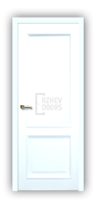 Door Velmi 01-603, color White varnish, glassed-in