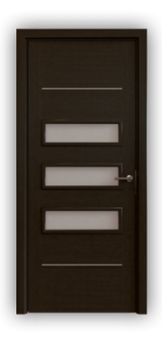Дверь Standart 055, остекленная, цвет венге - фото 1