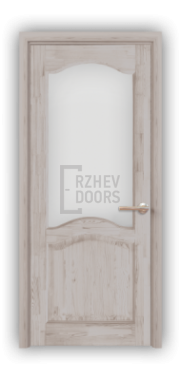 Дверь из массива сосны ECO 4232, покрытие - воск белый, остекленная - фото 1