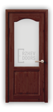 Дверь из массива сосны ECO 4224, покрытие темно-коричневый лак, остекленная - фото 1