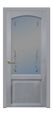 Дверь Neoclassic 819, цвет серая патина, остекленная - фото 1