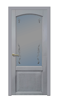 Дверь Neoclassic 819, цвет серая патина, остекленная