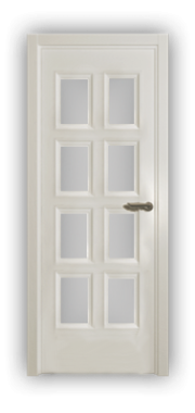 Дверь Velmi 10-102, цвет эмаль ваниль, остекленная - фото 1