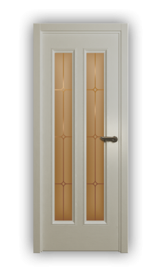 Дверь Velmi 05-102, цвет эмаль ваниль, остекленная