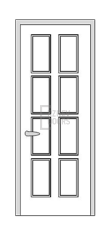 Дверь Velmi 10-709, цвет патина белая с серебром