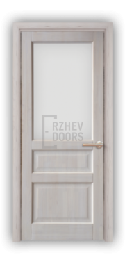 Дверь из массива сосны ECO 4312, покрытие - воск белый, остекленная - фото 1