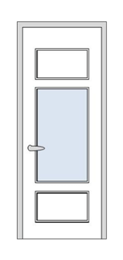 Дверь Velmi 03-709, цвет патина с серебром, остекленная - фото 1