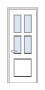 Дверь Velmi 07-104, цвет антрацит, остекленная - превью фото 1