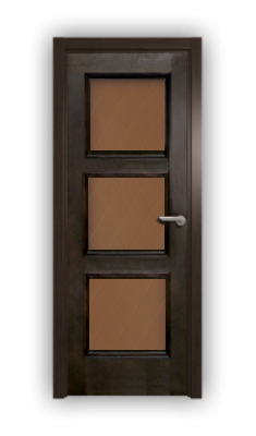 Дверь Velmi 06-123, цвет дуб черный, остекленная