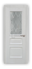 Дверь Velmi 02-801, цвет белый ясень, остекленная