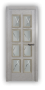 Дверь Velmi 10-701, цвет патина белая с золотом, остекленная - превью фото 1