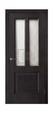 Дверь Velmi 08-123, цвет дуб черный, остекленная - фото 1