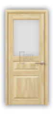 Дверь из массива сосны ECO 4310, без покрытия, остекленная