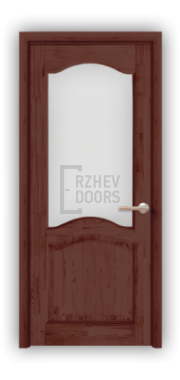 Дверь из массива сосны ECO 4234, покрытие - темно-коричневый лак, остекленная - фото 1