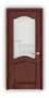 Дверь из массива сосны ECO 4234, покрытие - темно-коричневый лак, остекленная - превью фото 1