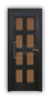 Дверь Velmi 10-123, цвет дуб черный, остекленная - превью фото 1