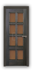 Дверь Velmi 10-5111, цвет дуб мореный, остекленная