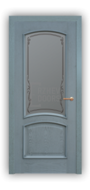 Дверь Elegance 01, цвет серая патина, остекленная - фото 1