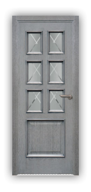 Дверь Velmi 09-109, цвет серая патина, остекленная - фото 1