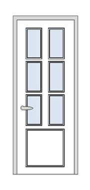 Дверь Velmi 09-709, цвет патина белая с серебром, остекленная - фото 1