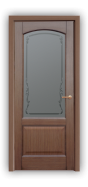 Дверь Neoclassic 818, цвет орех, остекленная - фото 1
