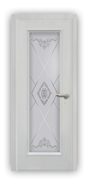 Дверь Velmi 04-801, цвет белый ясень, остекленная - фото 1