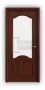 Дверь Classic 221, цвет сапели, остекленная - превью фото 1