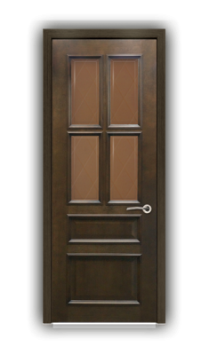 Дверь Velmi 07-144, цвет дуб тон 44, остекленная