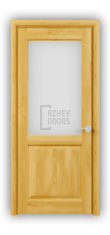 Дверь из массива сосны ECO 4211, покрытие - прозрачный лак, остекленная