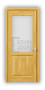 Дверь из массива сосны ECO 4211, покрытие - прозрачный лак, остекленная - превью фото 1