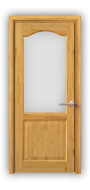 Дверь из массива сосны ECO 4221, покрытие прозрачный лак, остекленная - фото 1