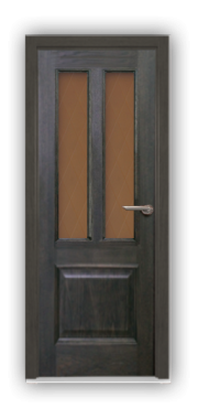 Дверь Velmi 08-5111, цвет дуб мореный, остекленная - фото 1