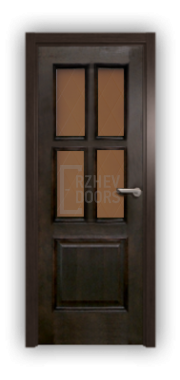 Дверь Velmi 07-123, цвет дуб черный, остекленная - фото 1