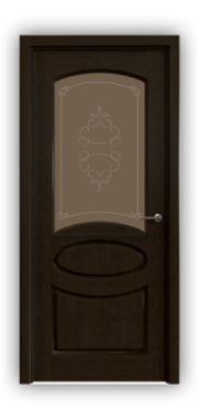 Дверь Classic 715, цвет венге, остекленная - фото 1